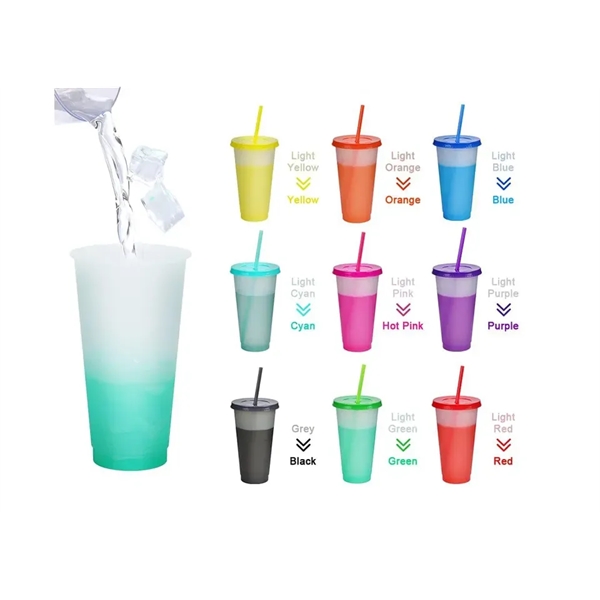 24Oz Reusable Cold Color Changing Cups Tumblers - 24Oz Reusable Cold Color Changing Cups Tumblers - Image 1 of 1