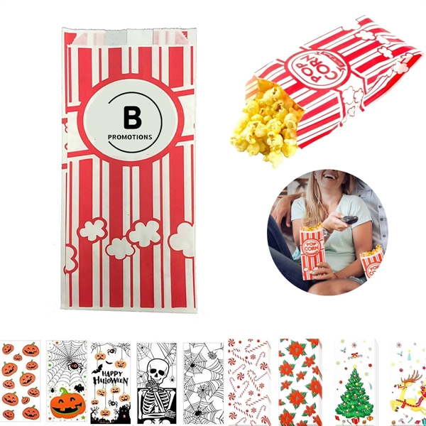 Custom Greaseproof Paper Popcorn Bags - Custom Greaseproof Paper Popcorn Bags - Image 0 of 2