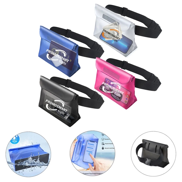 Waterproof Phone Pouch With Waist Strap - Waterproof Phone Pouch With Waist Strap - Image 0 of 2