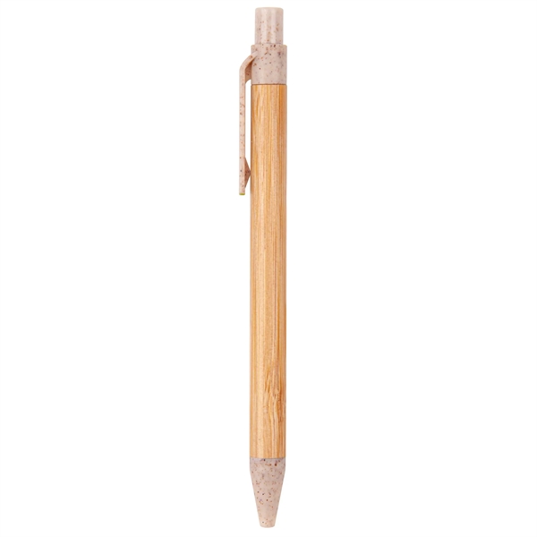 The Albury Bamboo Wheat Straw Click-Action Ballpoint Pen - The Albury Bamboo Wheat Straw Click-Action Ballpoint Pen - Image 3 of 8