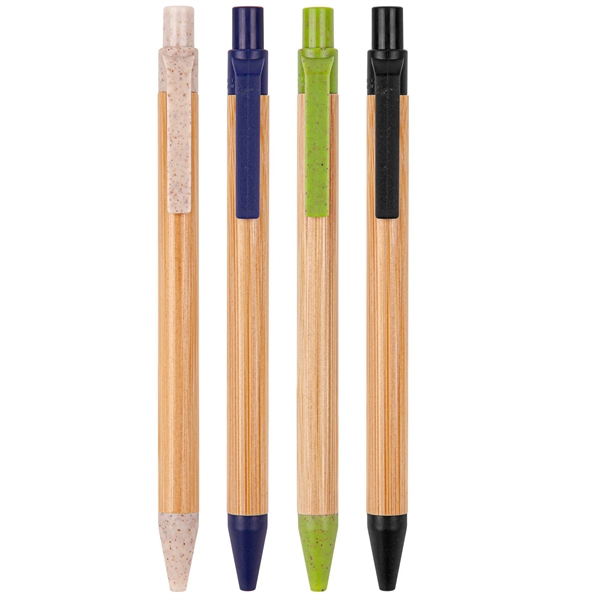 The Albury Bamboo Wheat Straw Click-Action Ballpoint Pen - The Albury Bamboo Wheat Straw Click-Action Ballpoint Pen - Image 8 of 8