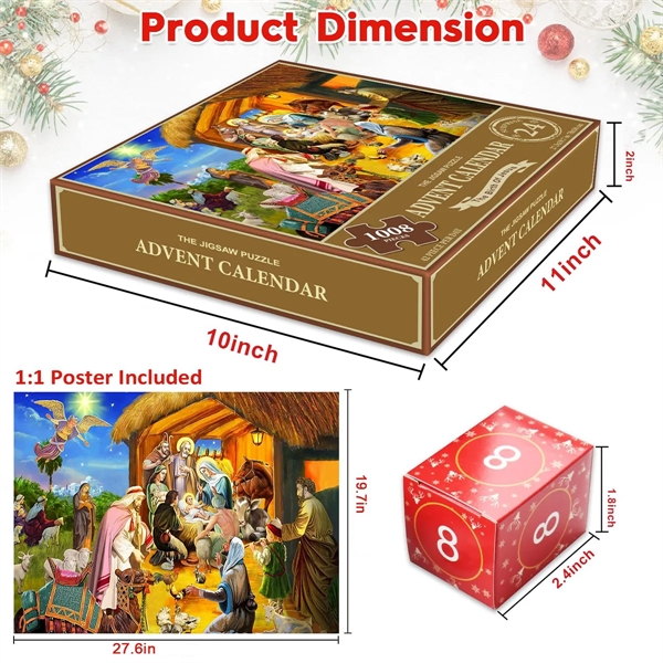 Customized Countdown Calendar Puzzle Gift Box - Customized Countdown Calendar Puzzle Gift Box - Image 6 of 7