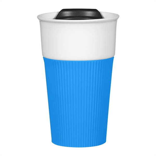 13 Oz. Ceramic Tumbler With Silicone Sleeve - 13 Oz. Ceramic Tumbler With Silicone Sleeve - Image 5 of 15