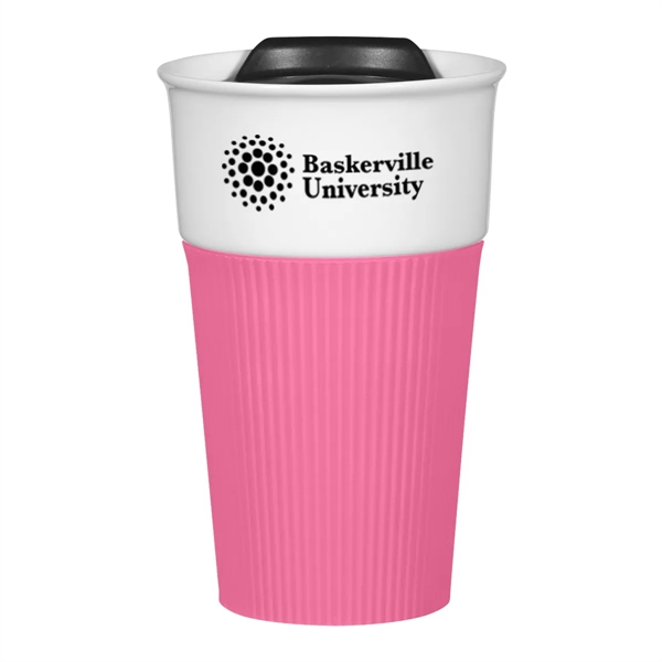13 Oz. Ceramic Tumbler With Silicone Sleeve - 13 Oz. Ceramic Tumbler With Silicone Sleeve - Image 8 of 15