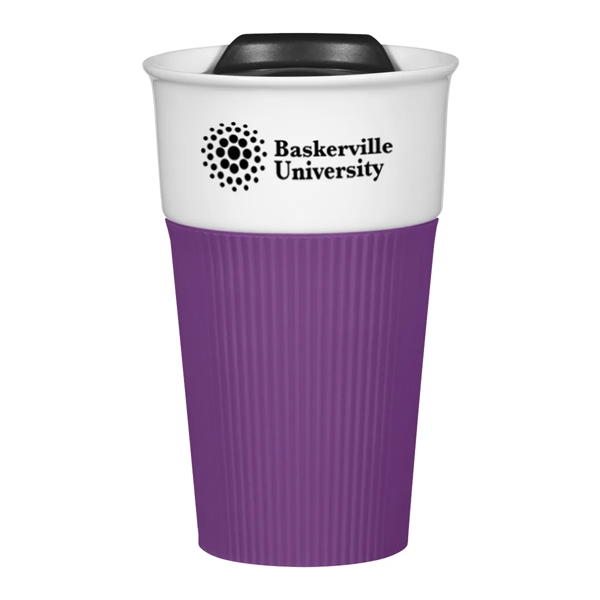 13 Oz. Ceramic Tumbler With Silicone Sleeve - 13 Oz. Ceramic Tumbler With Silicone Sleeve - Image 10 of 15