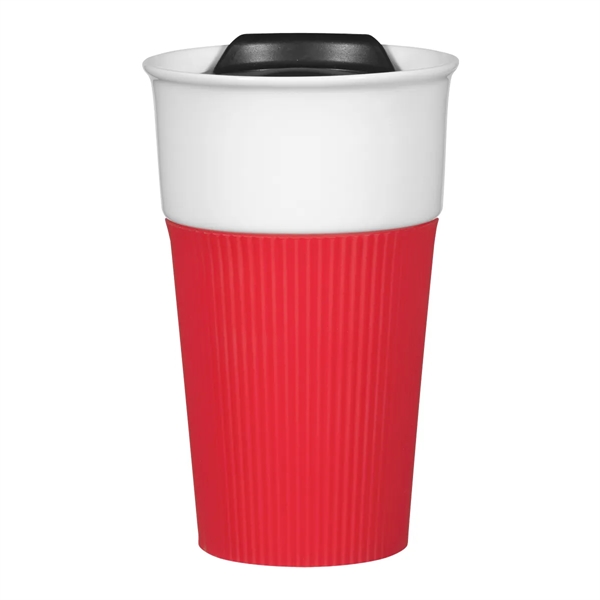 13 Oz. Ceramic Tumbler With Silicone Sleeve - 13 Oz. Ceramic Tumbler With Silicone Sleeve - Image 13 of 15