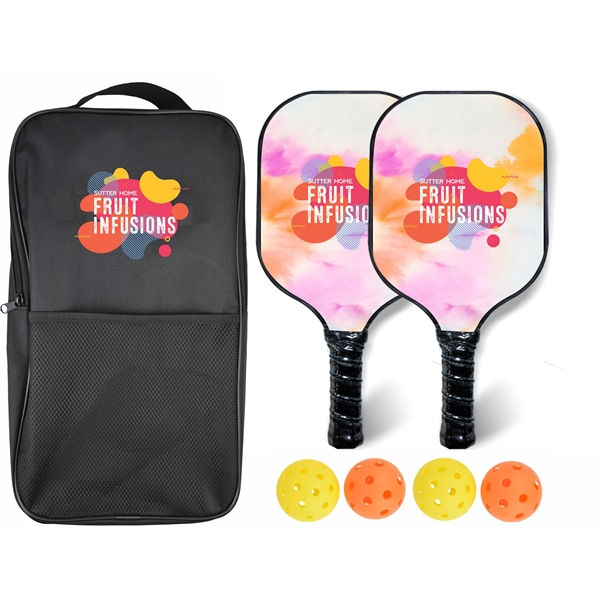 Premium Fiberglass Pickleball Paddle Set of 2 with Balls - Premium Fiberglass Pickleball Paddle Set of 2 with Balls - Image 1 of 3