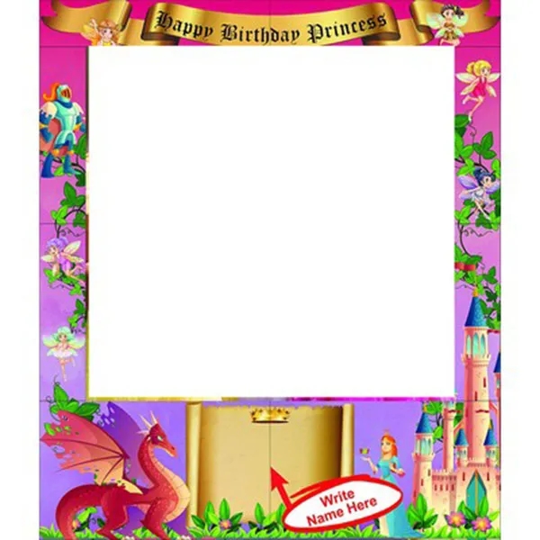 BIRTHDAY PRINCESS THEMED PARTY PHOTO FRAME PROP - BIRTHDAY PRINCESS THEMED PARTY PHOTO FRAME PROP - Image 1 of 2