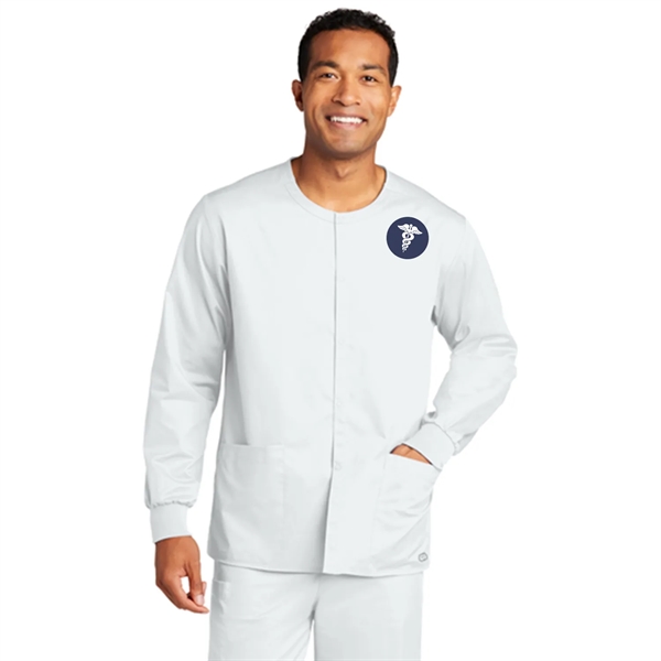 WonderWink® Unisex WorkFlex™ Snap-Front Scrub Jacket - WonderWink® Unisex WorkFlex™ Snap-Front Scrub Jacket - Image 0 of 10