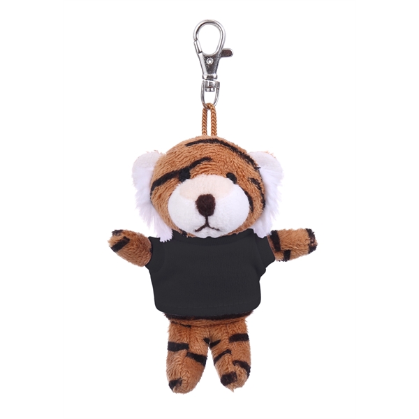 Soft Plush Tiger Keychain with Tee - Soft Plush Tiger Keychain with Tee - Image 0 of 13