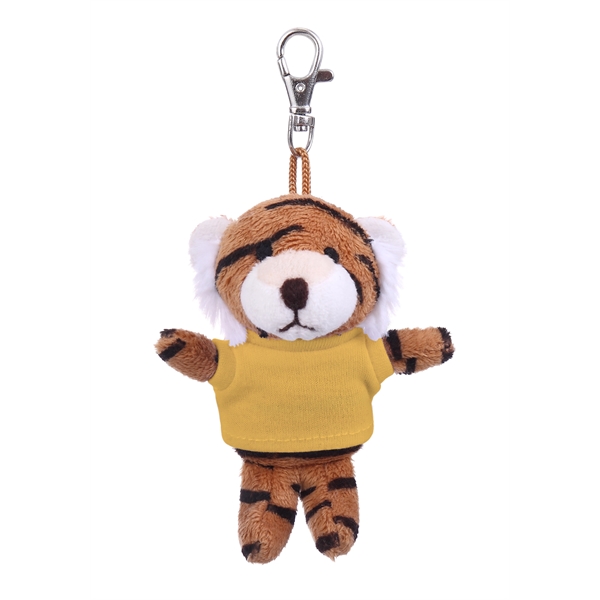 Soft Plush Tiger Keychain with Tee - Soft Plush Tiger Keychain with Tee - Image 3 of 13