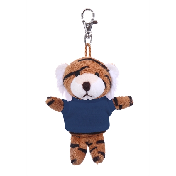 Soft Plush Tiger Keychain with Tee - Soft Plush Tiger Keychain with Tee - Image 5 of 13