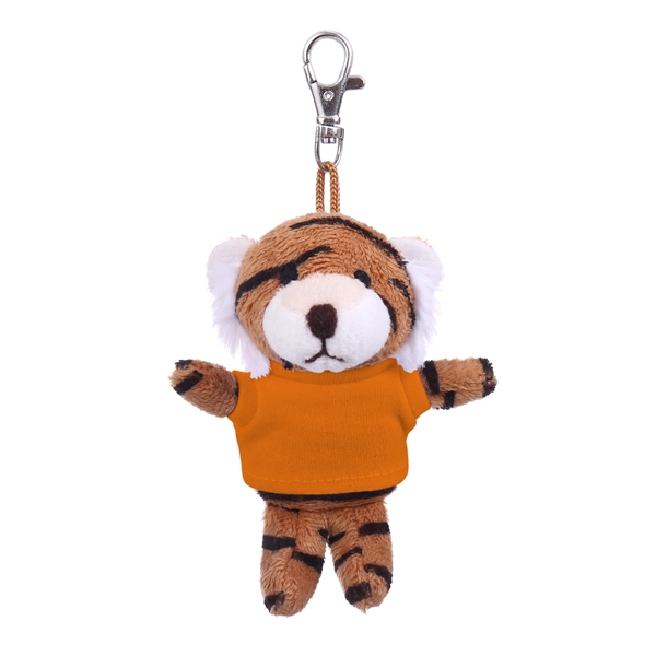 Soft Plush Tiger Keychain with Tee - Soft Plush Tiger Keychain with Tee - Image 6 of 13