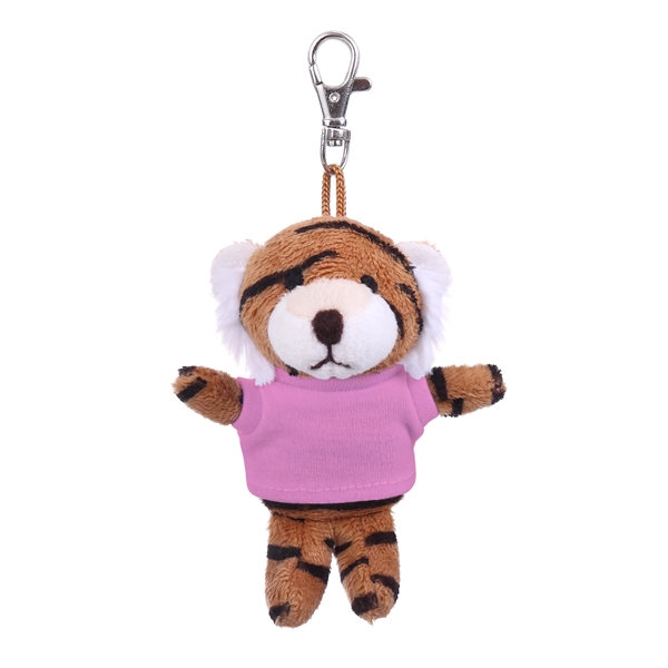 Soft Plush Tiger Keychain with Tee - Soft Plush Tiger Keychain with Tee - Image 7 of 13
