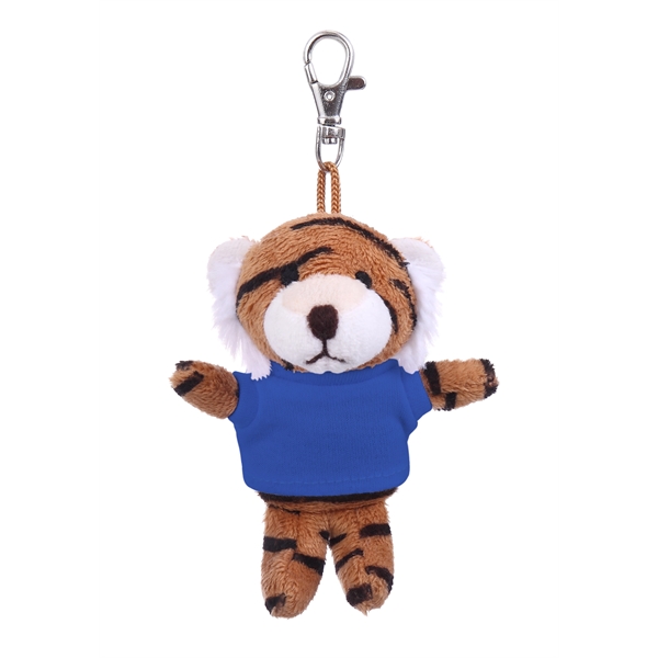 Soft Plush Tiger Keychain with Tee - Soft Plush Tiger Keychain with Tee - Image 8 of 13