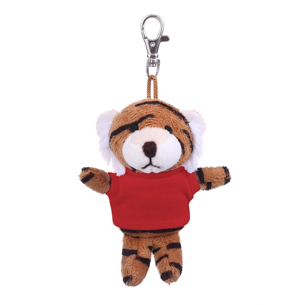 Soft Plush Tiger Keychain with Tee - Soft Plush Tiger Keychain with Tee - Image 9 of 13