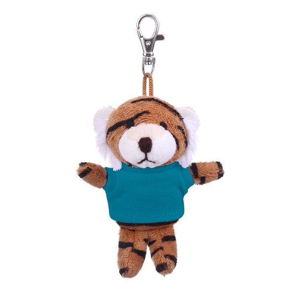 Soft Plush Tiger Keychain with Tee - Soft Plush Tiger Keychain with Tee - Image 10 of 13