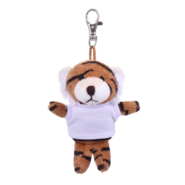 Soft Plush Tiger Keychain with Tee - Soft Plush Tiger Keychain with Tee - Image 11 of 13