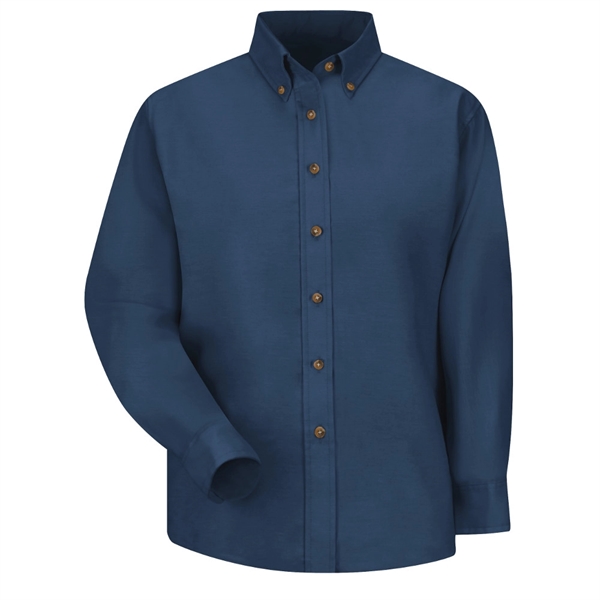 Red Kap® Women's Long Sleeve Poplin Dress Shirt - Red Kap® Women's Long Sleeve Poplin Dress Shirt - Image 2 of 5