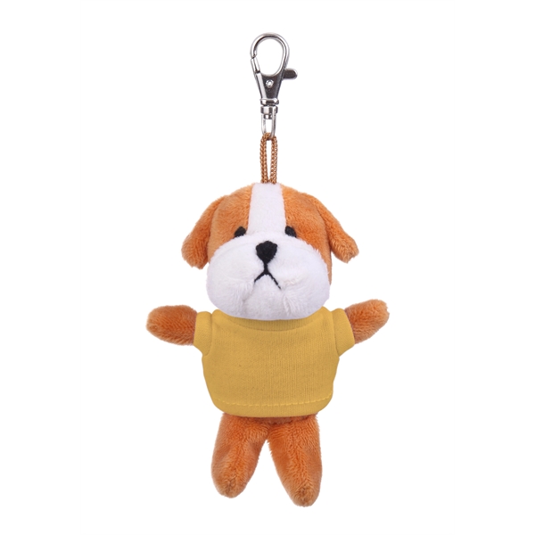 Soft Plush Bulldog Keychain with Tee - Soft Plush Bulldog Keychain with Tee - Image 3 of 11