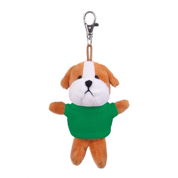 Soft Plush Bulldog Keychain with Tee - Soft Plush Bulldog Keychain with Tee - Image 4 of 11