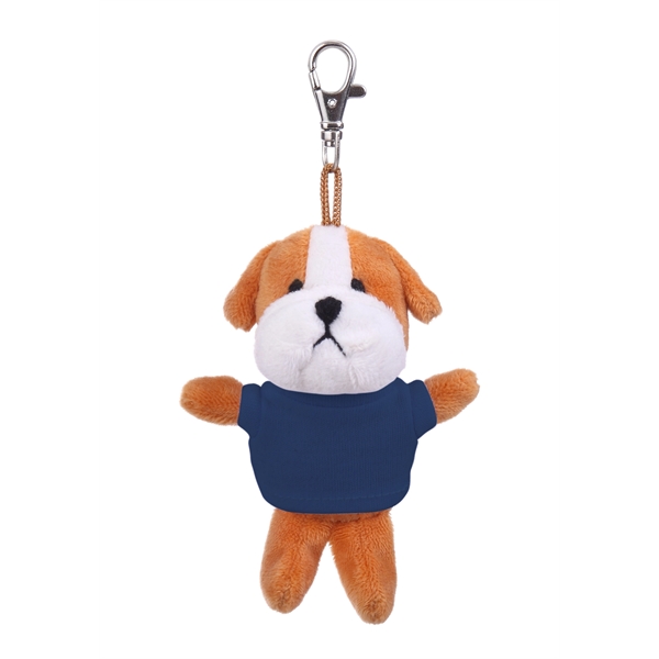 Soft Plush Bulldog Keychain with Tee - Soft Plush Bulldog Keychain with Tee - Image 5 of 11