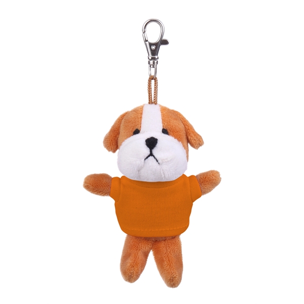 Soft Plush Bulldog Keychain with Tee - Soft Plush Bulldog Keychain with Tee - Image 6 of 11