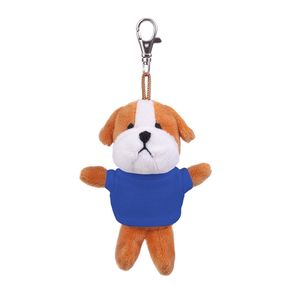 Soft Plush Bulldog Keychain with Tee - Soft Plush Bulldog Keychain with Tee - Image 8 of 11