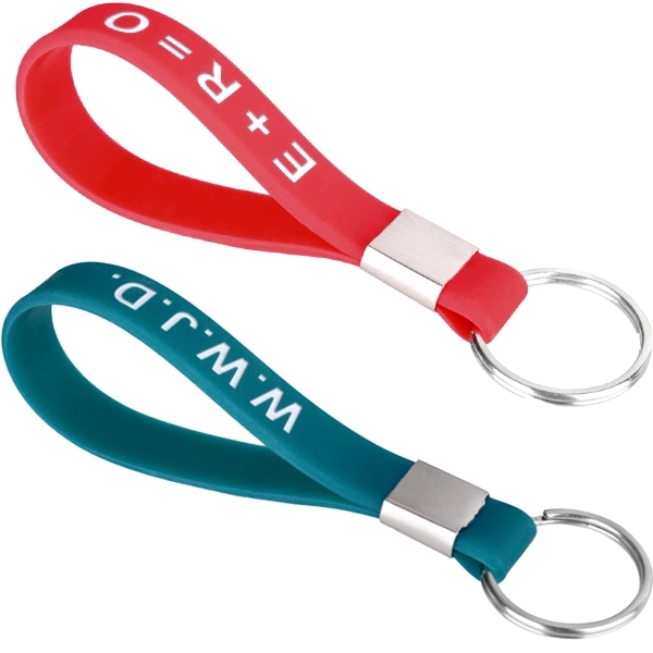 Silicone Wristband Keychain - Silicone Wristband Keychain - Image 1 of 2
