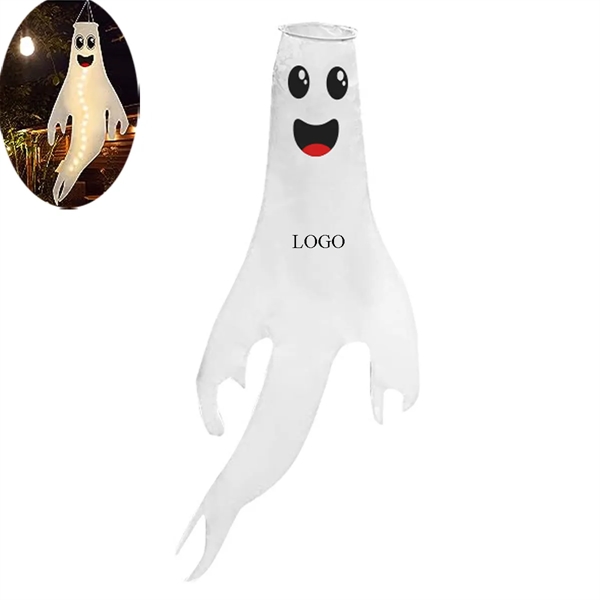 LED Ghost Halloween Windsocks Flag - LED Ghost Halloween Windsocks Flag - Image 0 of 4