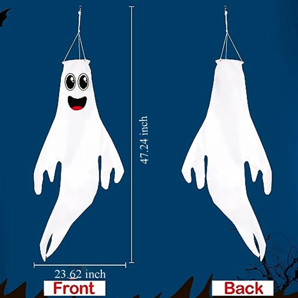 LED Ghost Halloween Windsocks Flag - LED Ghost Halloween Windsocks Flag - Image 2 of 4