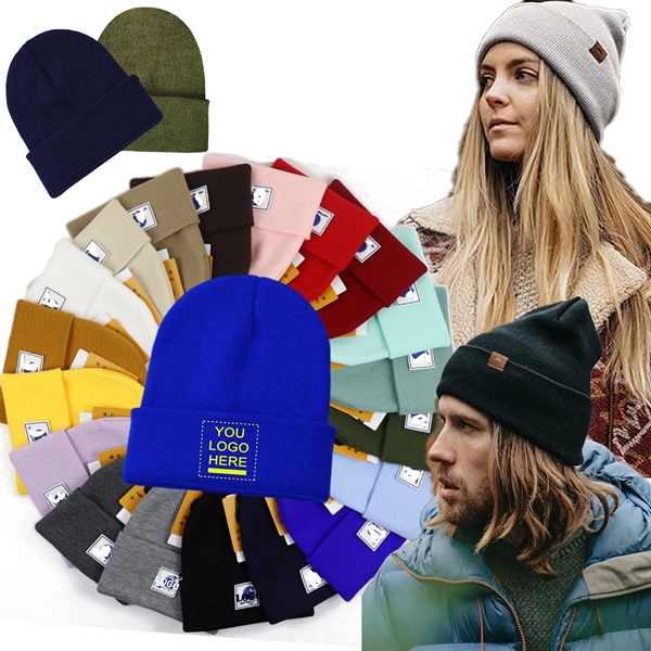 High-Quality Men's Knit Cuffed Beanie - High-Quality Men's Knit Cuffed Beanie - Image 1 of 55