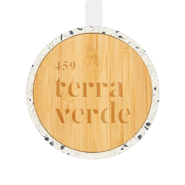 Custom 10W Speckle & Bamboo Wireless Charger