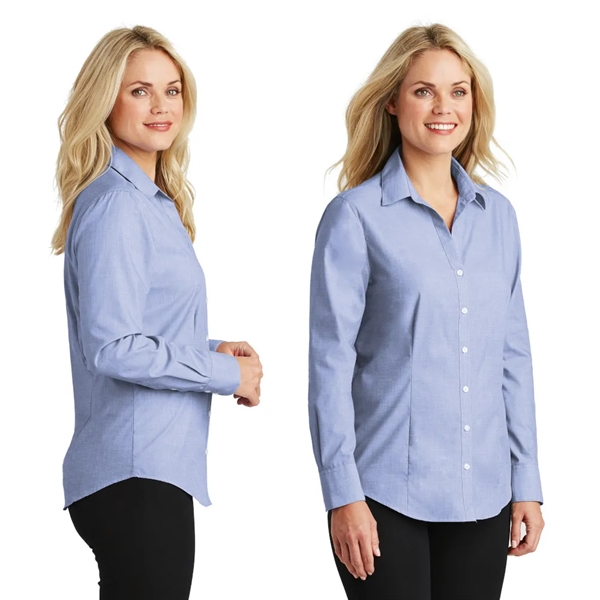 Port Authority® Women's Crosshatch Easy Care Shirt - Port Authority® Women's Crosshatch Easy Care Shirt - Image 1 of 3