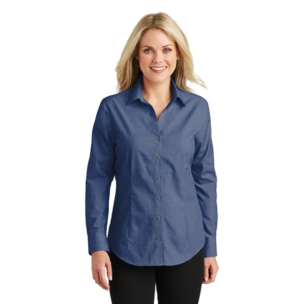 Port Authority® Women's Crosshatch Easy Care Shirt - Port Authority® Women's Crosshatch Easy Care Shirt - Image 2 of 3