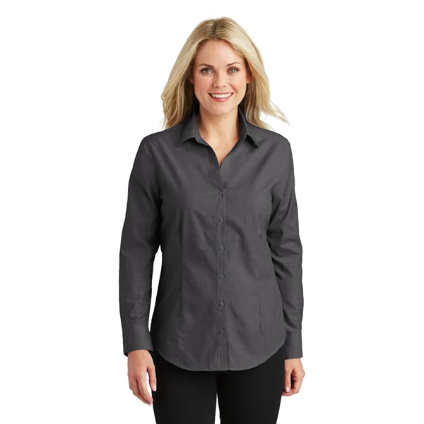 Port Authority® Women's Crosshatch Easy Care Shirt - Port Authority® Women's Crosshatch Easy Care Shirt - Image 3 of 3