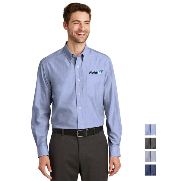 Port Authority® Crosshatch Easy Care Shirt - Port Authority® Crosshatch Easy Care Shirt - Image 0 of 4