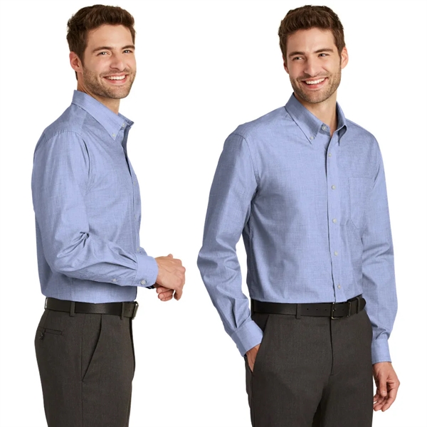 Port Authority® Crosshatch Easy Care Shirt - Port Authority® Crosshatch Easy Care Shirt - Image 1 of 4
