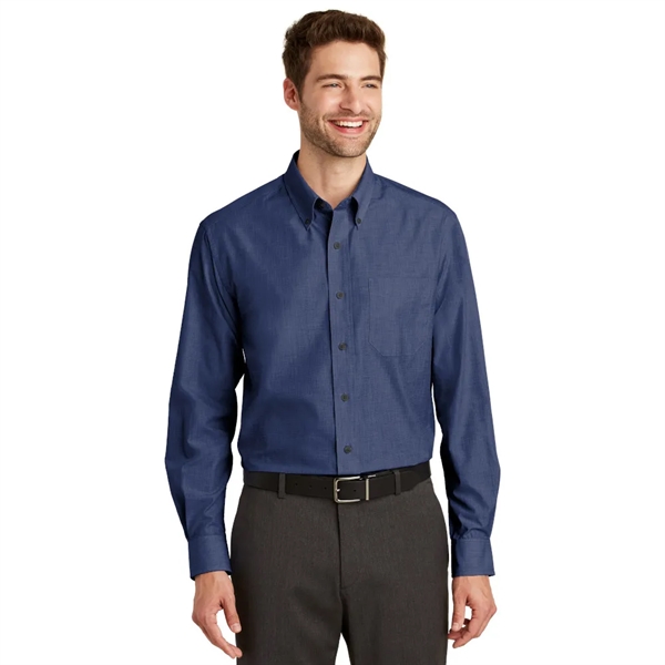 Port Authority® Crosshatch Easy Care Shirt - Port Authority® Crosshatch Easy Care Shirt - Image 2 of 4