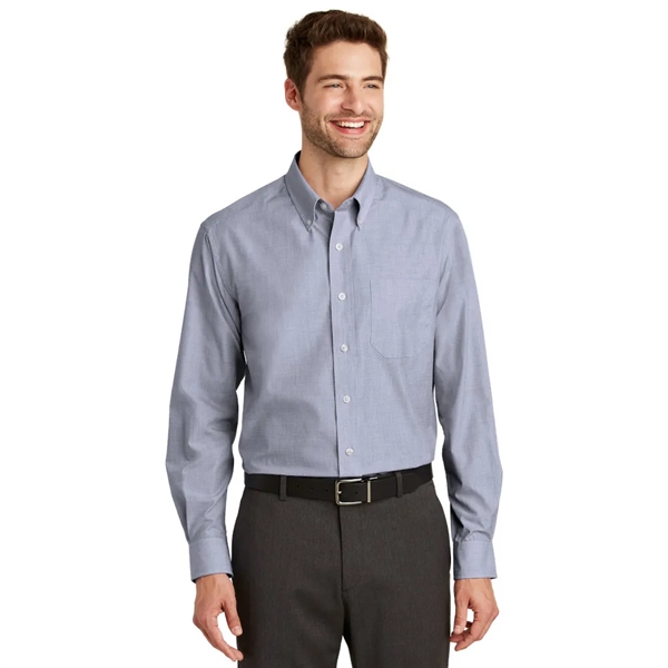 Port Authority® Crosshatch Easy Care Shirt - Port Authority® Crosshatch Easy Care Shirt - Image 3 of 4