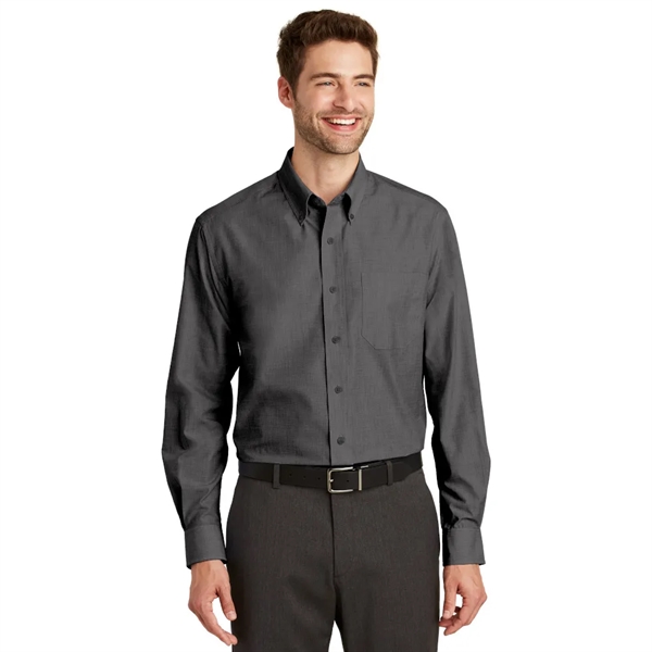 Port Authority® Crosshatch Easy Care Shirt - Port Authority® Crosshatch Easy Care Shirt - Image 4 of 4