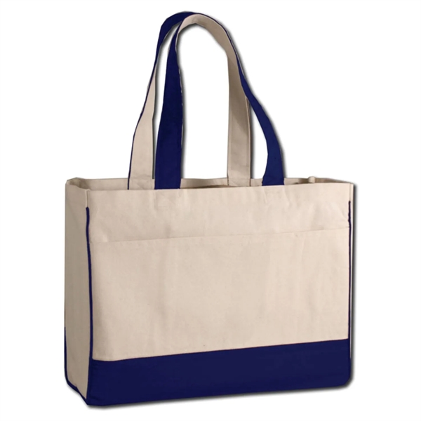 12 Oz. Cotton Canvas Tote Bag With Zipper Pocket - 12 Oz. Cotton Canvas Tote Bag With Zipper Pocket - Image 6 of 9