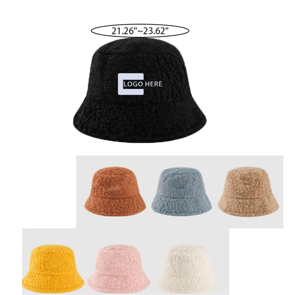 Winter Lambswool Plush Bucket Hat