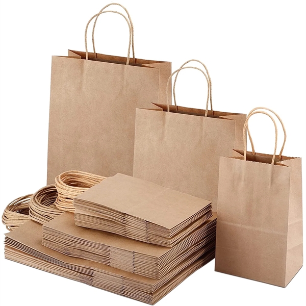 Custom Printed Brown Kraft Paper Bags - Custom Printed Brown Kraft Paper Bags - Image 1 of 4