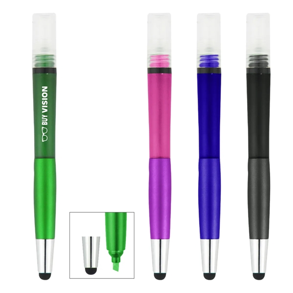 Refillable Spray Bottle With Highlighter & Stylus - Refillable Spray Bottle With Highlighter & Stylus - Image 0 of 8