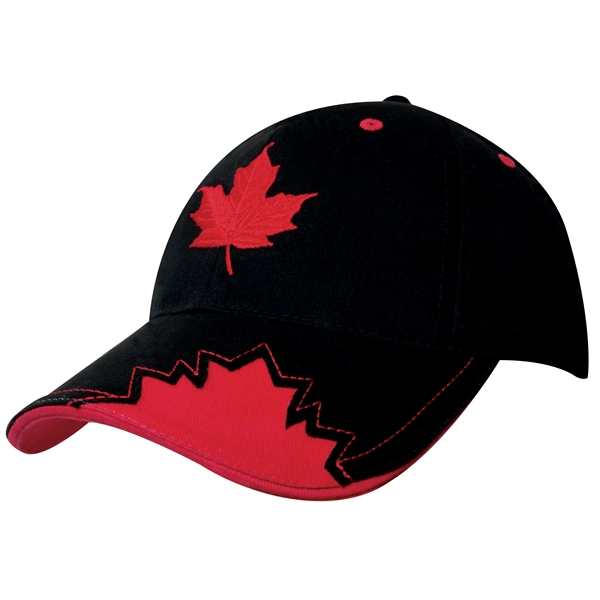 Brushed Heavy Cotton with Maple Leaf Insert on Peak - Brushed Heavy Cotton with Maple Leaf Insert on Peak - Image 0 of 0