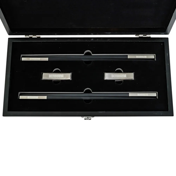 Stainless Steel Chopstick Set in Gift Box - Stainless Steel Chopstick Set in Gift Box - Image 2 of 6