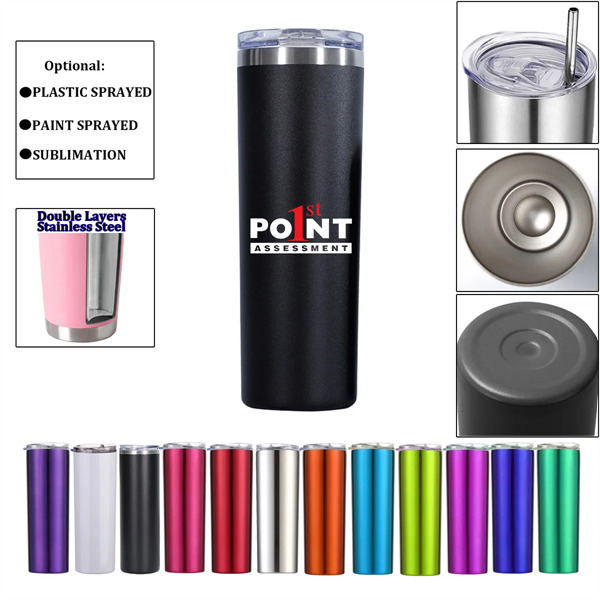 20Oz Stainless Steel Skinny Tumbler - 20Oz Stainless Steel Skinny Tumbler - Image 0 of 0