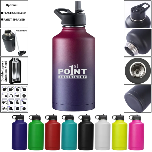 64Oz Insulated Stainless Steel Water Bottle - 64Oz Insulated Stainless Steel Water Bottle - Image 0 of 0