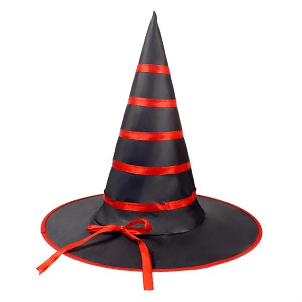 Custom Logo Halloween Witch Hat With Colorful Ribbons - Custom Logo Halloween Witch Hat With Colorful Ribbons - Image 3 of 4